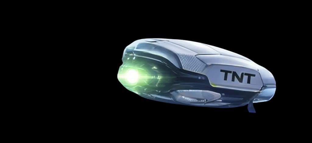 TNT delivery capsule — futuristic spaceship for cannabis delivery